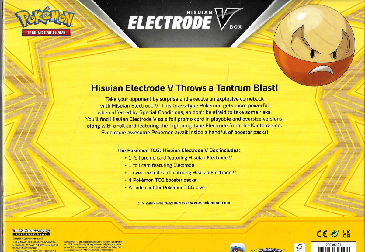 Pokemon TCG Hisuian Electrode V Box Pokemon MantisGamingStudios