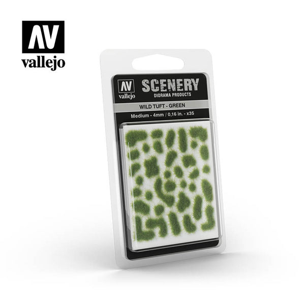 Scenery Diorama Products: Wild Tuft Green (Medium) - Acrylicos Vallejo