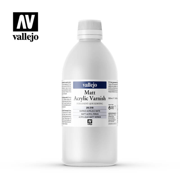 Auxillary Products: Matt Acrylic Varnish 500ml (28.518) - Acrylicos Vallejo