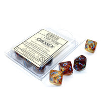 Nebula: Primary/Blue Luminary Set of Ten Luminary d10s - Chessex