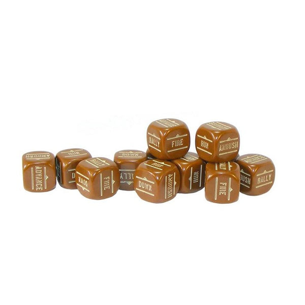Bolt Action Orders Dice Pack Brown - Warlord Games