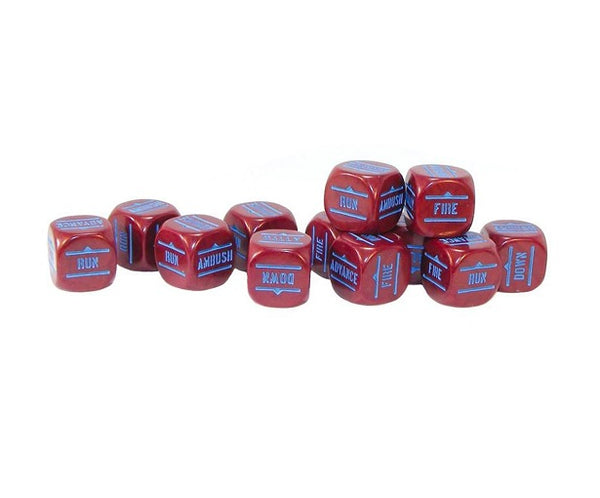 Bolt Action Orders Dice Pack Maroon - Warlord Games