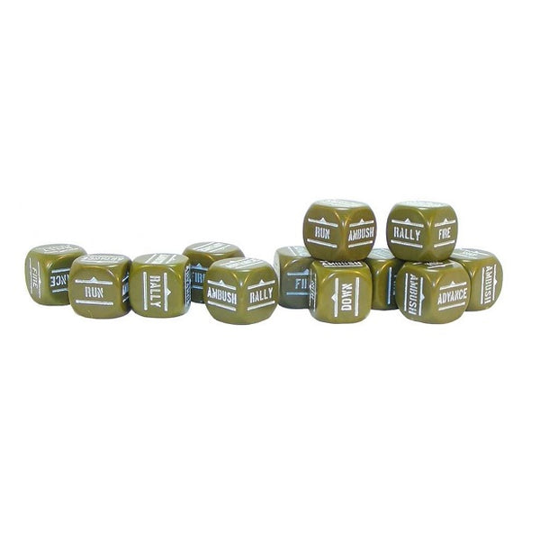 Bolt Action Orders Dice Pack Olive Drab - Warlord Games