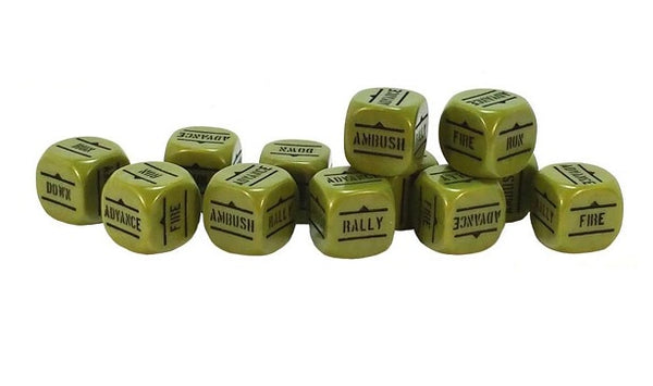 Bolt Action Orders Dice Pack Green - Warlord Games