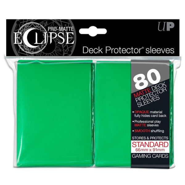 Pro-Matte Eclipse Deck Protector Sleeves Green (66mm x 91mm) - Ultra Pro