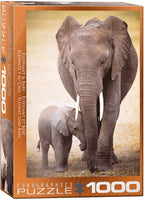 Elephant & Baby 1000pc - EuroGraphics Puzzle