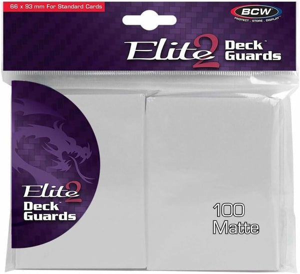 Elite 2 Deck Guards Matte White (66mm x 93mm) - BCW