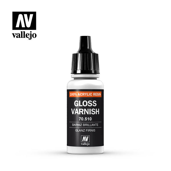 Auxiliary Products: Gloss Varnish 17 ml. (70.510) - Acrylicos Vallejo