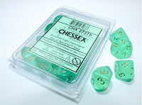 Borealis: Light Green/Gold Luminary Set of Ten Luminary d10s - Chessex