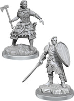 Human Fighter Female & Male - Nolzur's Marvelous Unpainted Minis