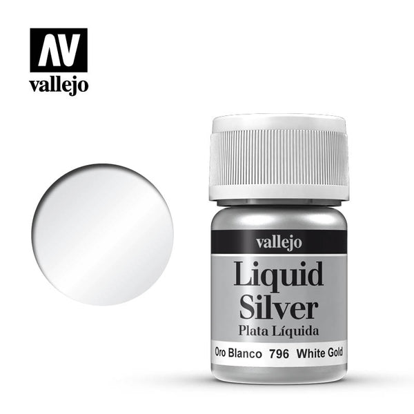 Liquid Silver: White Gold 35 ml. (70.796) - Acrylicos Vallejo