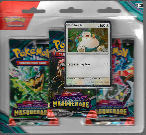 Pokemon TCG Scarlet & Violet Twilight Masquerade 3 Booster Blister Snorlax - Pokemon