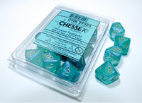 Borealis: Teal/Gold Luminary Set of Ten Luminary d10s - Chessex