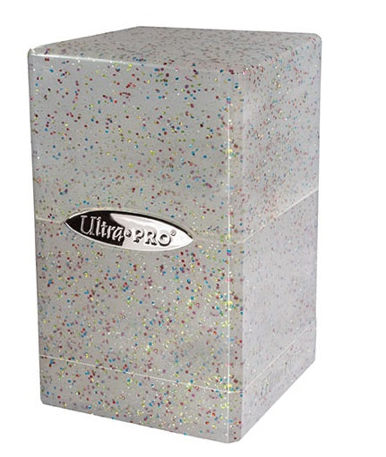 Satin Tower Deck Box Glitter Clear - Ultra Pro