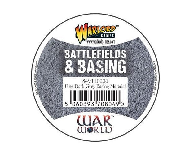 Battlefields & Basing: Fine Dark Grey Basing Material (180ml) - Warlord Games