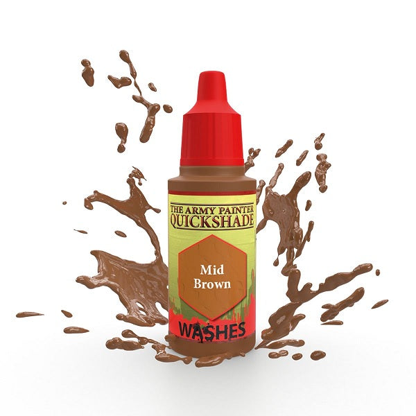 Warpaints Washes: Mid Brown 18ml - The Army Painter