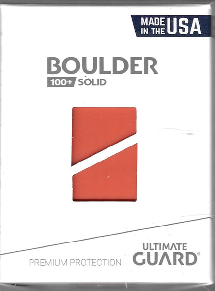 Deck Case Boulder 100+ Solid Opaque Red - Ultimate Guard