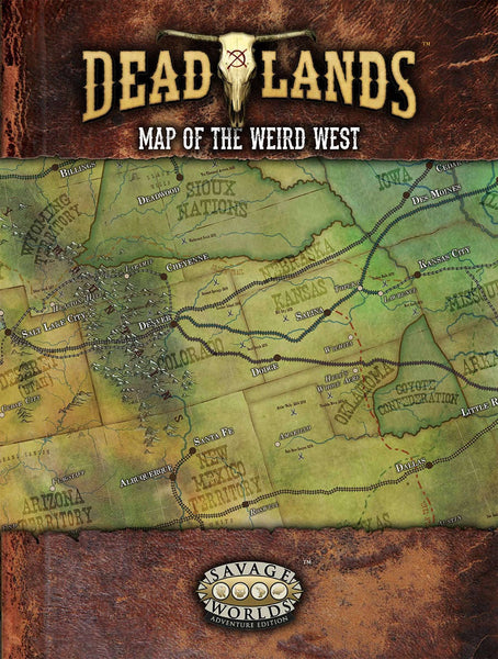 Savage Worlds Deadlands Map of the Weird West - Pinnacle Entertainment Group