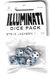 Illuminati Dice Pack Silver (6) - Steve Jackson Games