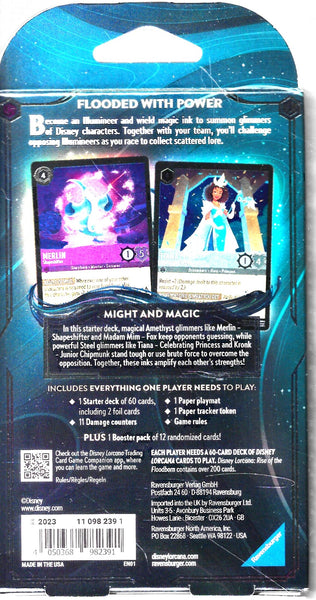 Disney Lorcana Rise of the Floodborn - Amethyst & Steel Starter Deck Disney Lorcana Rise of the Floodborn - Amethyst & Steel Starter Deck