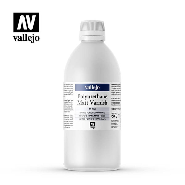 Auxillary Products: Matt Polyurethane Varnish 500ml (28.651) - Acrylicos Vallejo