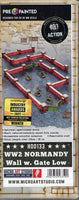 WW2 Normandy Wall with Gate Low Pre-Painted - Warlord Games