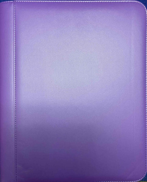 Generic 9-Pocket Zippered Top loader Binder Purple