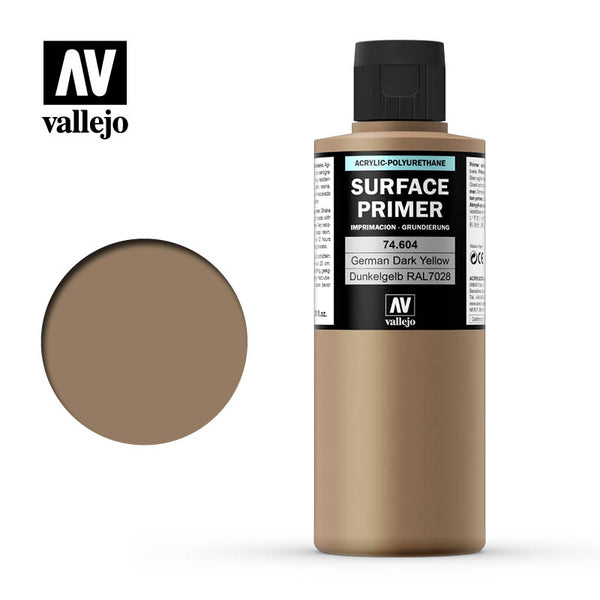 Surface Primer: German Dark Yellow 200ml. (74.604) - Acrylicos Vallejo