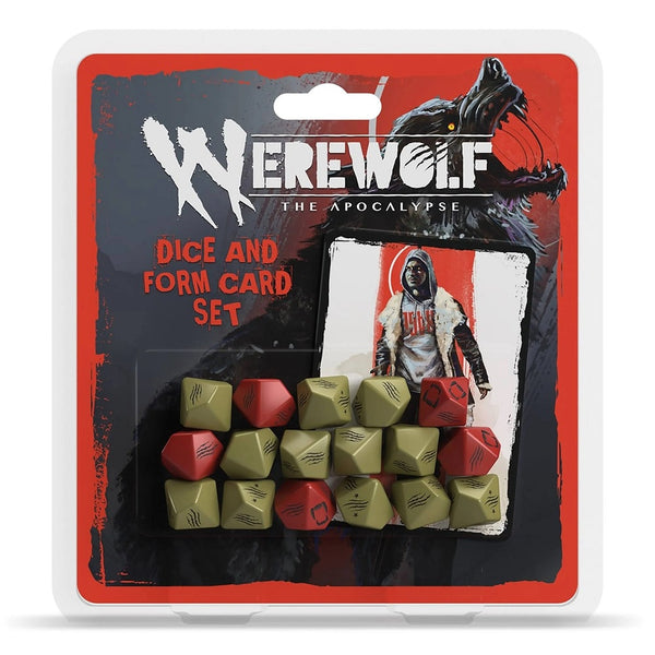 Werewolf The Apocalypse RPG Dice and Form Card Set - World of Darkness