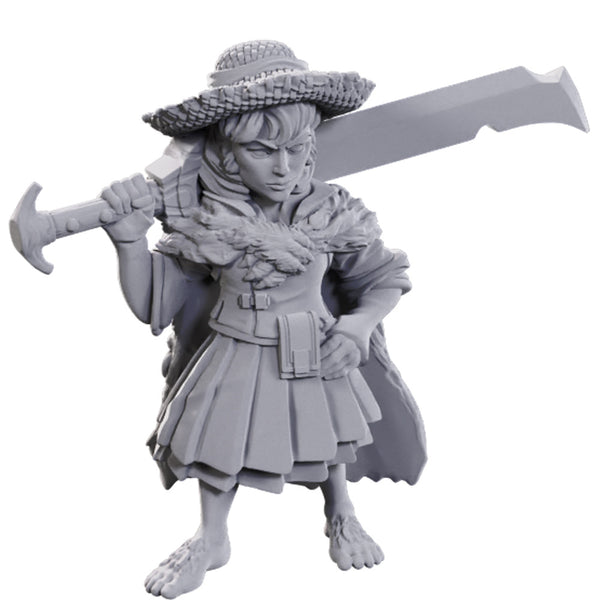 Female Halfling Magus Low-Level - Pathfinder Battles Deep Cuts Unpainted Minis