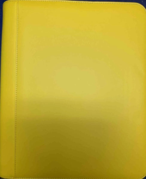 Generic 9-Pocket Zippered Top loader Binder Yellow
