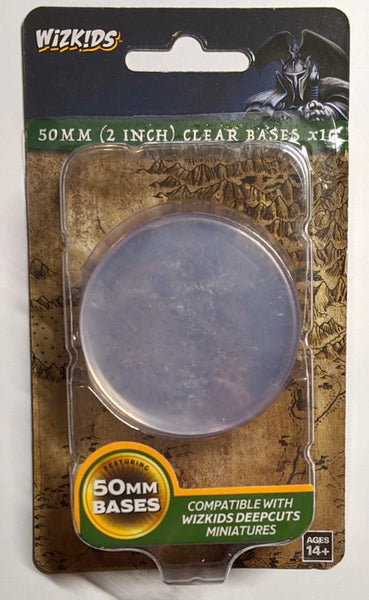 50mm 2 inch Clear Bases - Wizkids