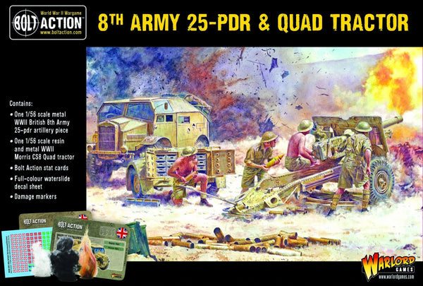 8th Army 25-PDR and Quad Tractor - Bolt Action