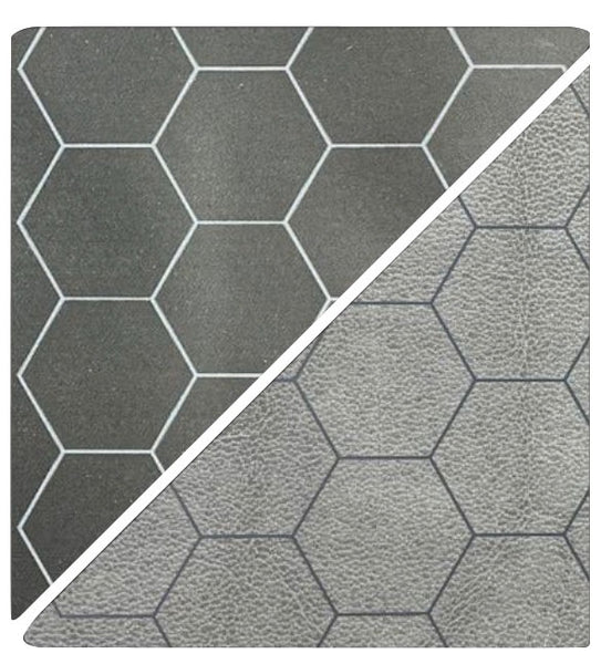 Battlemat: 1in Reversible Black-Grey Hexes 23.5in x 26in Playing Surface - Chessx