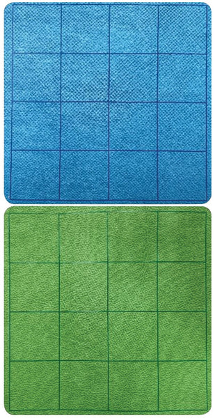 Megamat: 1in Reversible Blue-Green Squares (34.5in x 48in Playing Surface) - Chessx