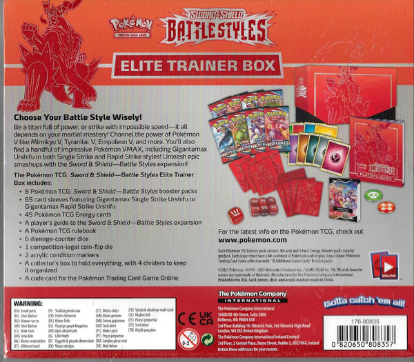 Pokemon TCG Sword & Shield Battle Styles (Red) Elite Trainer Box