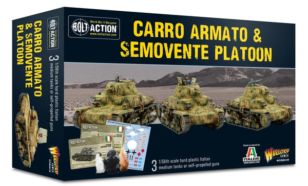 Italian Carro Armato and Semovente Platoon - Bolt Action