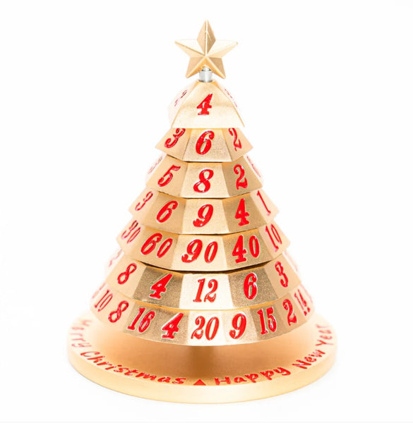 Christmas Tree 7 Dice Set Gold (Aluminum) - Hymgho