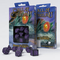 Call of Cthulhu Dice Set Horror on the Orient Express Black & Purple - Q-Workshop