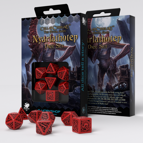 Call of Cthulhu Dice Set The Outer Gods Nyarlathotep Red & Black - Q-Workshop