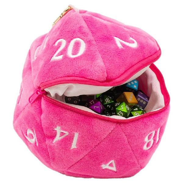 D20 Plush Dice Bag Hot Pink - Ultra Pro