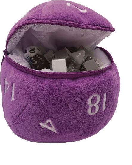 D20 Plush Dice Bag Purple - Ultra Pro