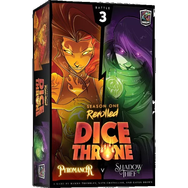 Dice Throne Season 1 Rerolled Battle 3: Pyromancer vs Shadow Thief - Roxely Games