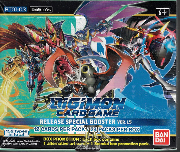 Digimon TCG Release Special Booster 1.5 Display Box BT01-03 MantisGamingStudios Digimon TCG Release Special Booster 1.5 Display Box BT01-03 MantisGamingStudios