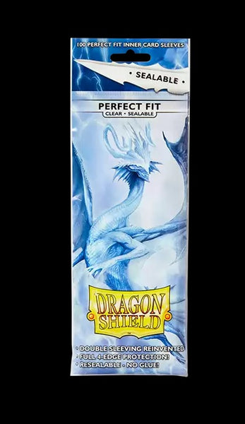 Dragon Shield Perfect Fit Resealable Inner Sleeves Clear (100) - Arcane Tinmen