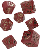 Dragons: Modern Dice Set Red/Gold  - Q-Workshop