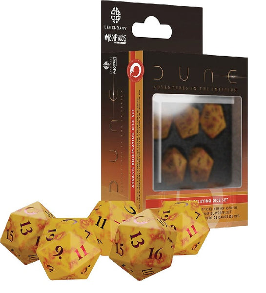 Dune Adventures in the Imperium Arrakis Dice Set Orange - Modiphius Entertainment