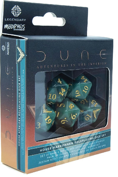 Dune Adventures in the Imperium Atreides Dice Set Green - Modiphius Entertainment