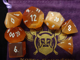 Orange Cats Eye Gemstone Dice