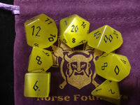 Yellow Cats Eye Gemstone Dice